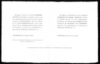 Huwelijksaankondiging M. van Gelsdorp en E. (Evert) MG (1921)